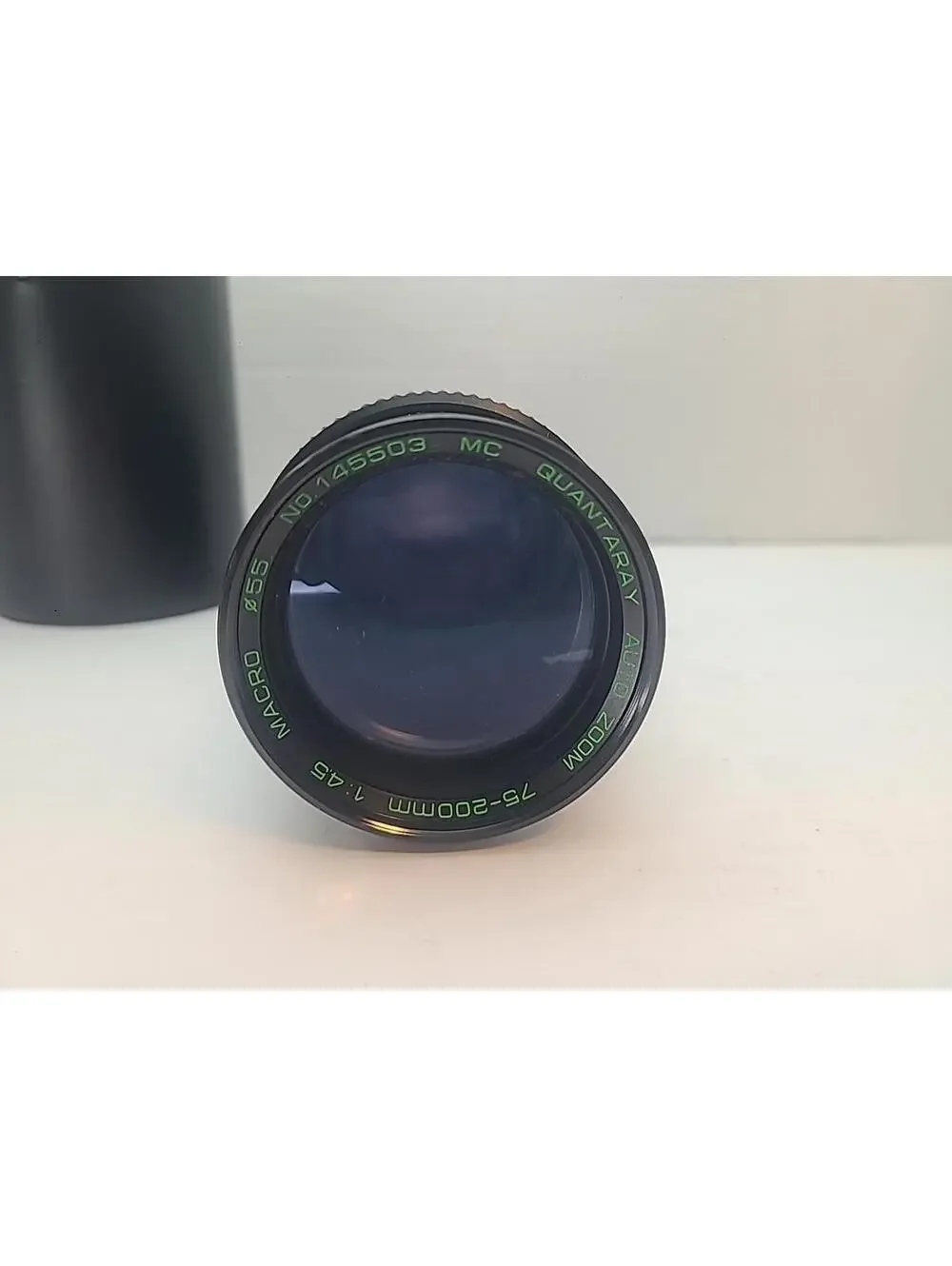 Vintage Quantaray Auto Zoom 75-200mm 1:45 Macro 55 145503 MC Camera Lens W/ Case